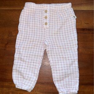 Pink Gingham Baby Pants